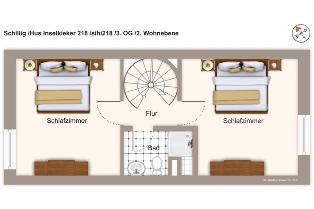 Apartament Hus Inselkieker Hus Inselkieker 218 Schillig Zewnętrze zdjęcie