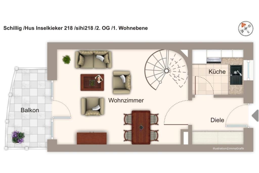 Apartament Hus Inselkieker Hus Inselkieker 218 Schillig Zewnętrze zdjęcie